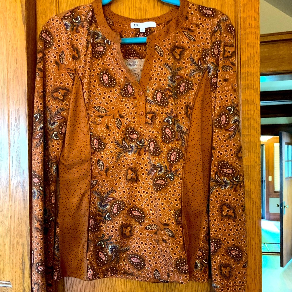 DR2 Paisley Print long sleeve shirt